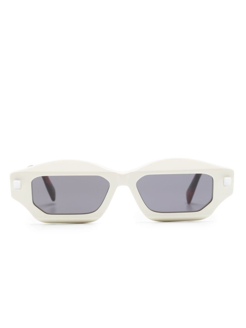 Kuboraum angular slim-frame sunglasses - White von Kuboraum