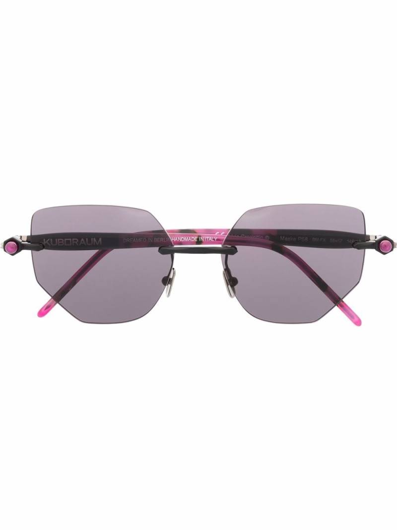 Kuboraum cat-eye rimsless sunglasses - Pink von Kuboraum