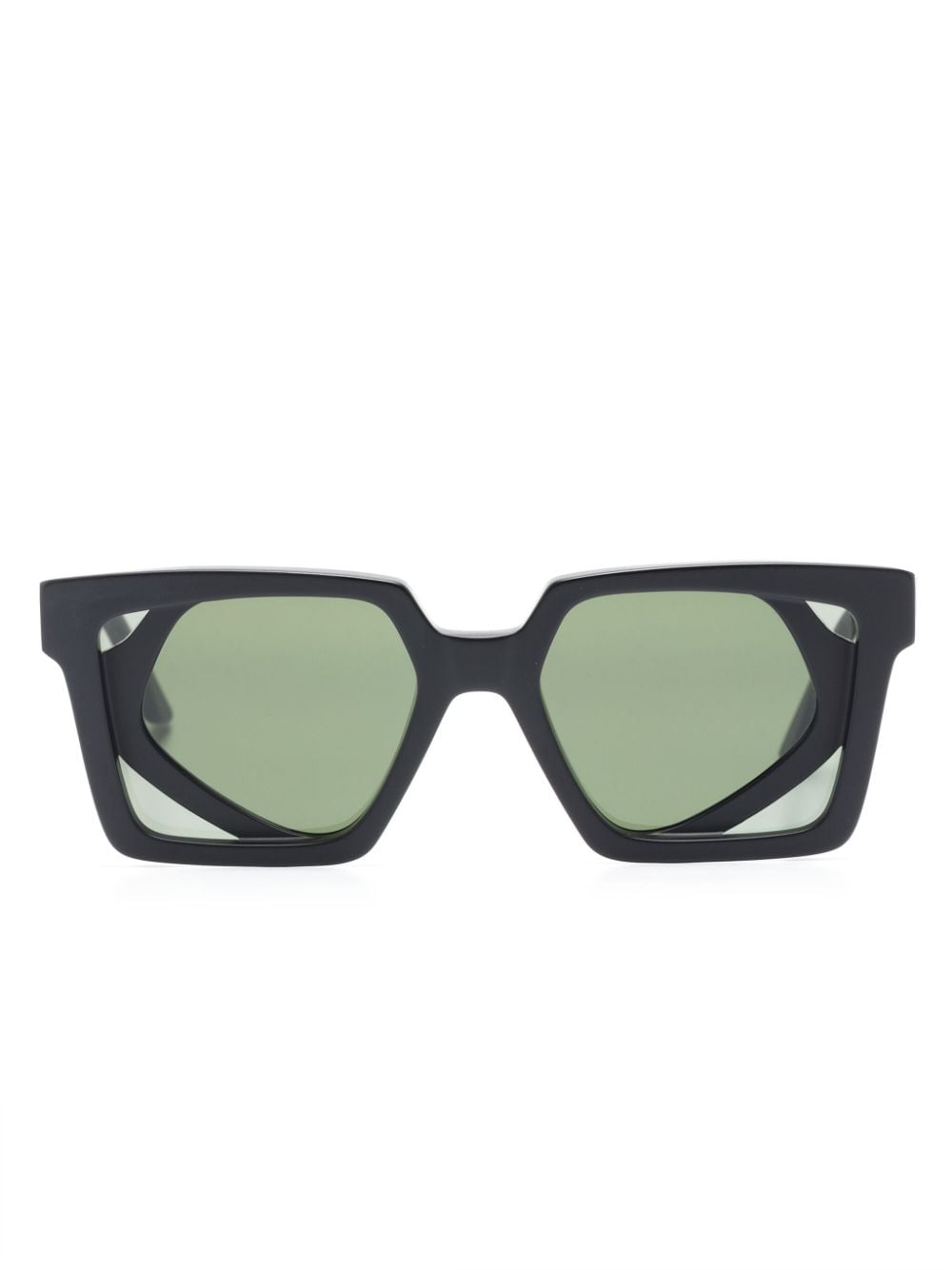 Kuboraum double-frame oversized sunglasses - Black von Kuboraum