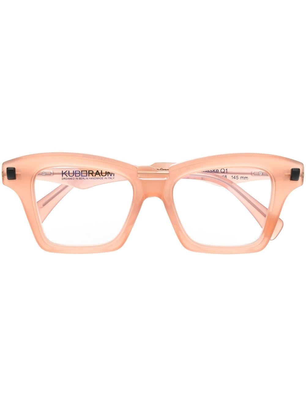 Kuboraum frost-effect square-frame glasses - Pink von Kuboraum