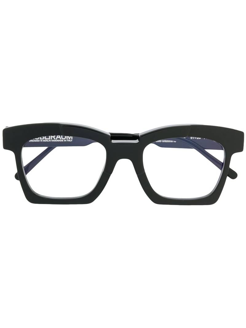 Kuboraum square-frame acetate eyeglasses - Black von Kuboraum