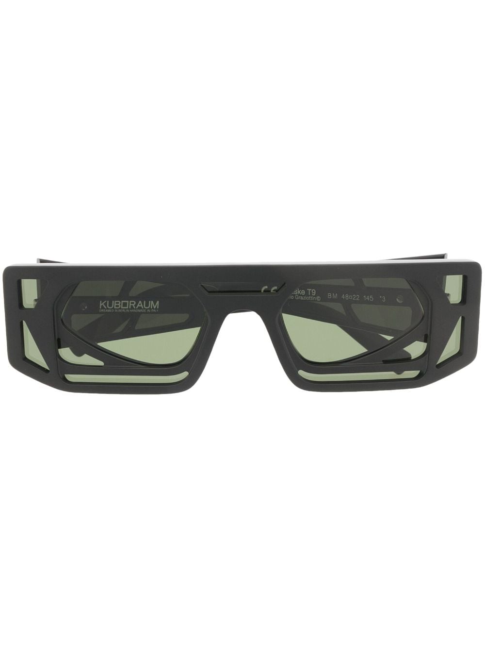 Kuboraum oversized square-frame sunglasses - Black von Kuboraum