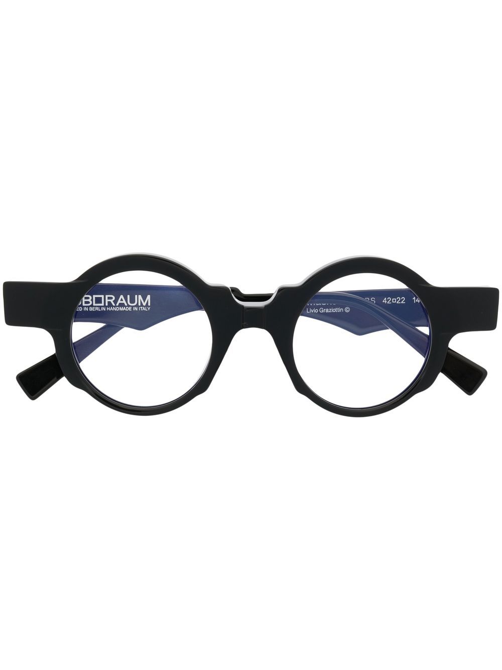Kuboraum round-frame glasses - Black von Kuboraum