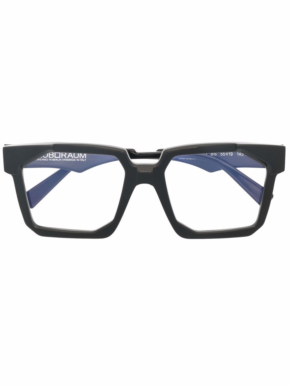 Kuboraum square-frame glasses - Black von Kuboraum