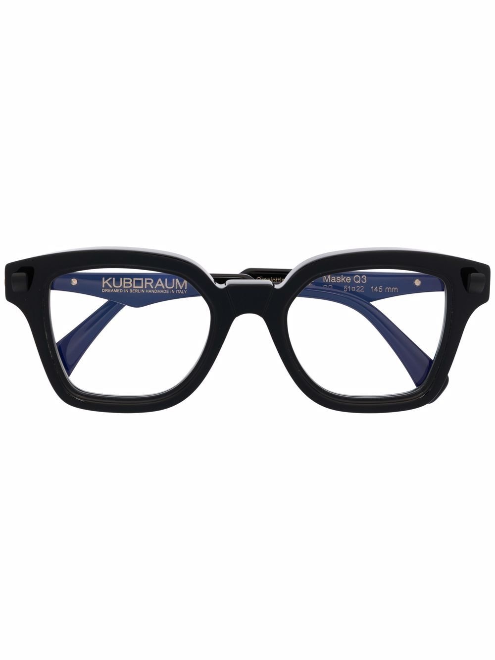 Kuboraum square-frame glasses - Black von Kuboraum