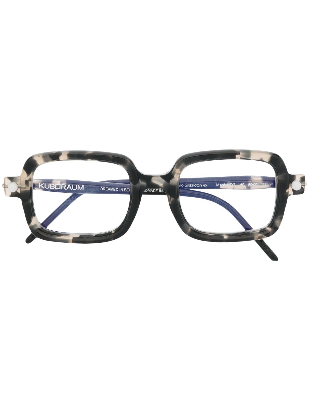 Kuboraum square-frame glasses - Black von Kuboraum