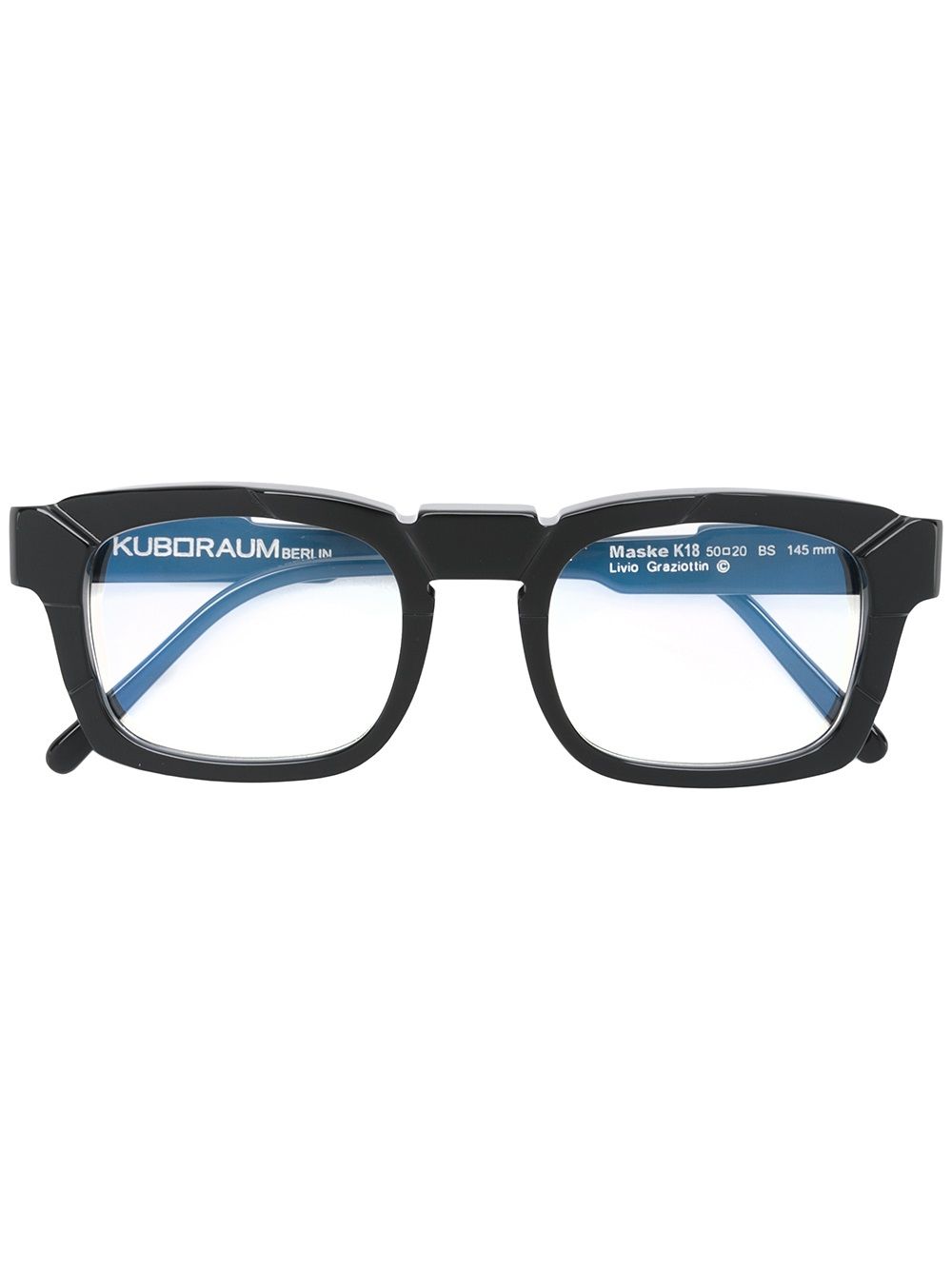 Kuboraum square frame glasses - Black von Kuboraum