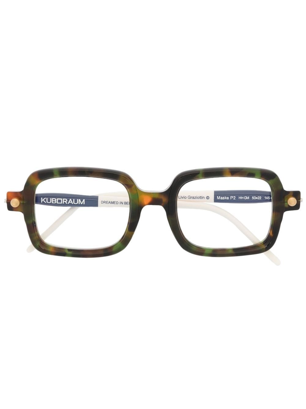 Kuboraum square-frame glasses - Green von Kuboraum