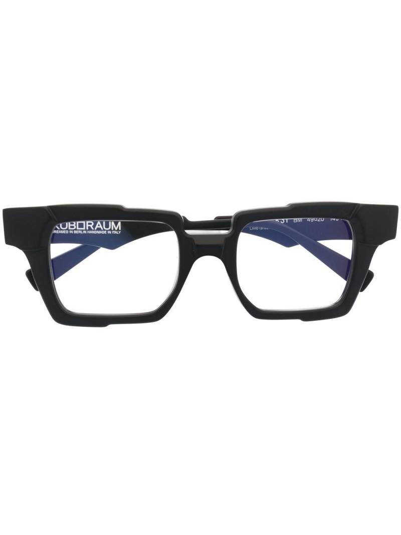 Kuboraum square-frame optical glasses - Black von Kuboraum