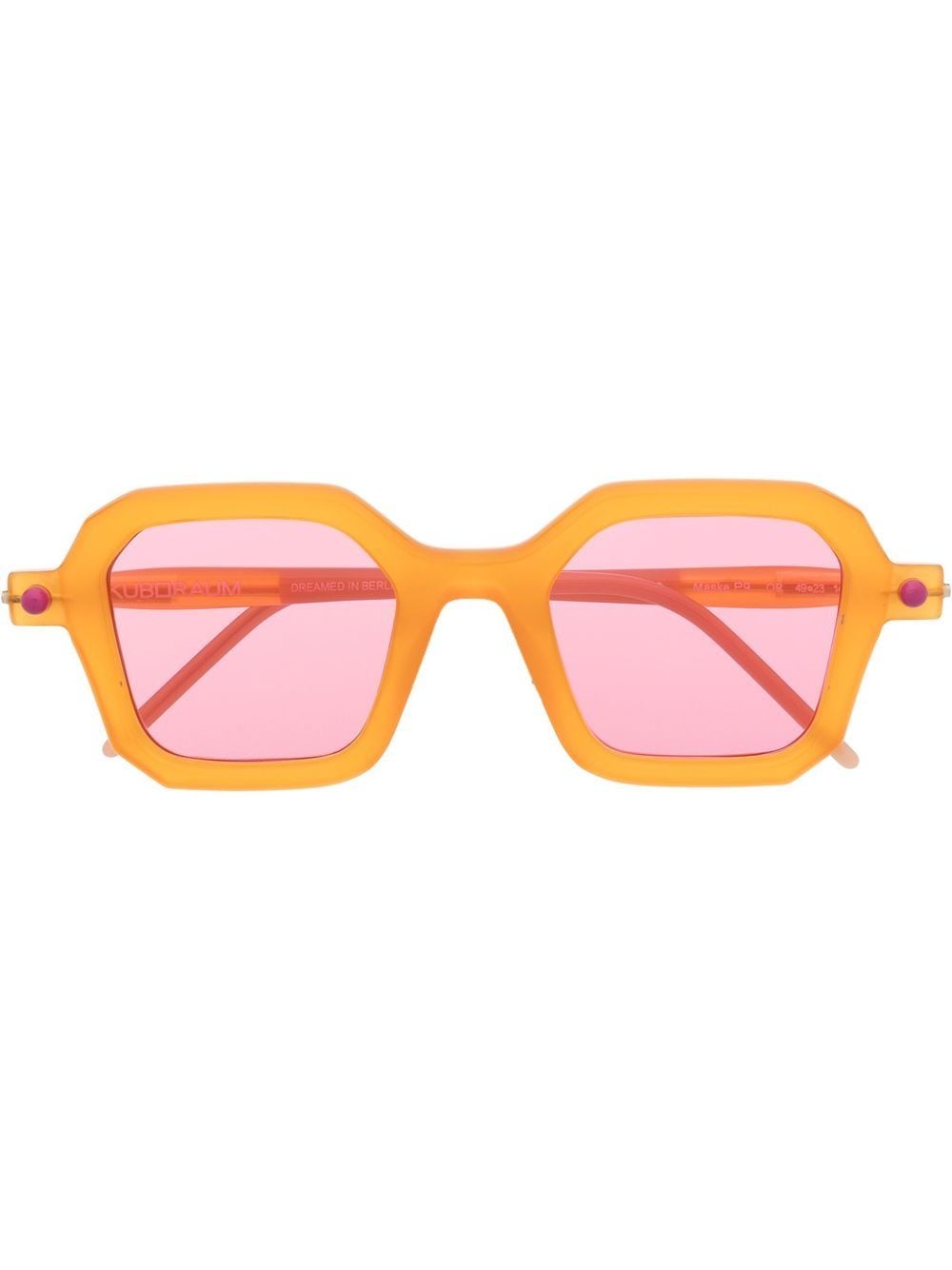 Kuboraum square-frame sunglasses - Orange von Kuboraum