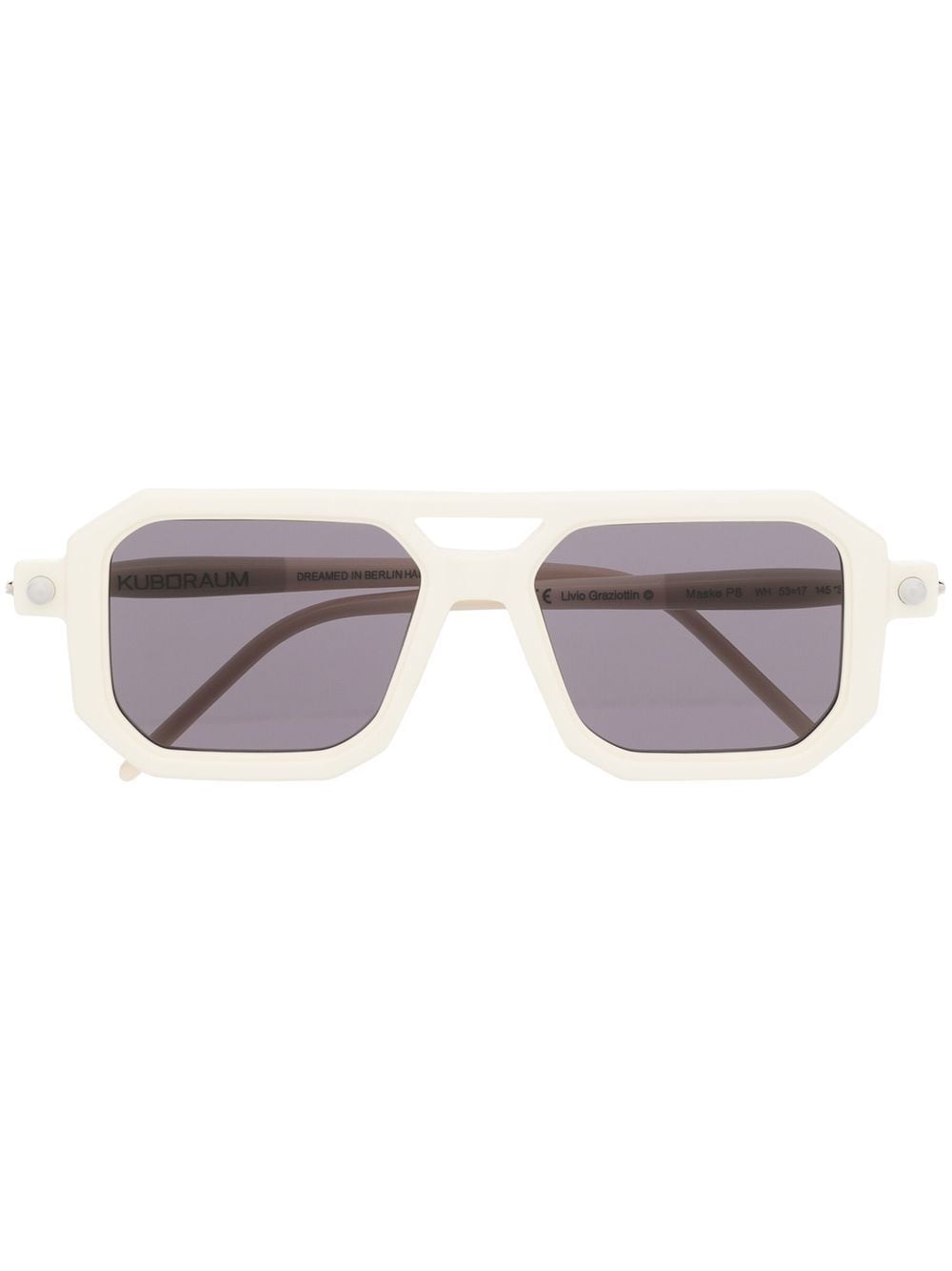 Kuboraum square-frame sunglasses - White von Kuboraum