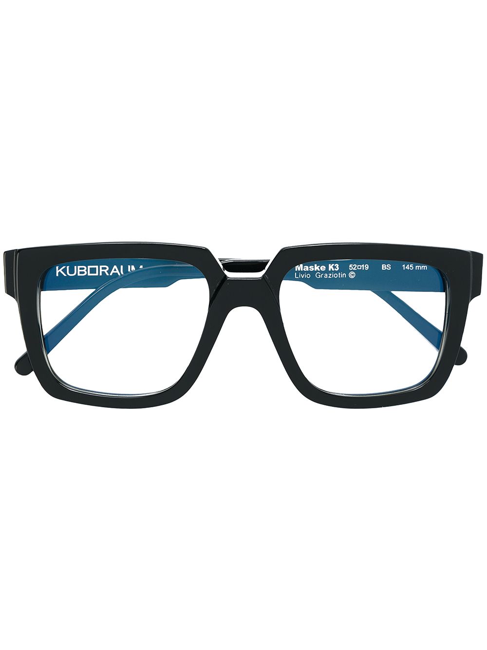 Kuboraum square glasses - Black von Kuboraum