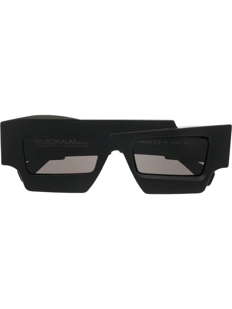 Kuboraum square tinted sunglasses - Black von Kuboraum