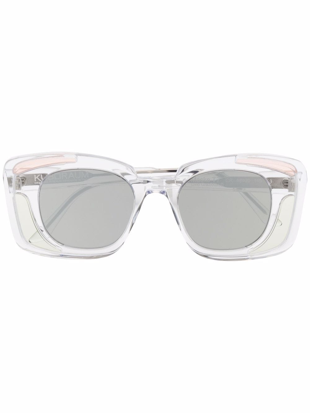 Kuboraum transparent-frame sunglasses - Blue von Kuboraum