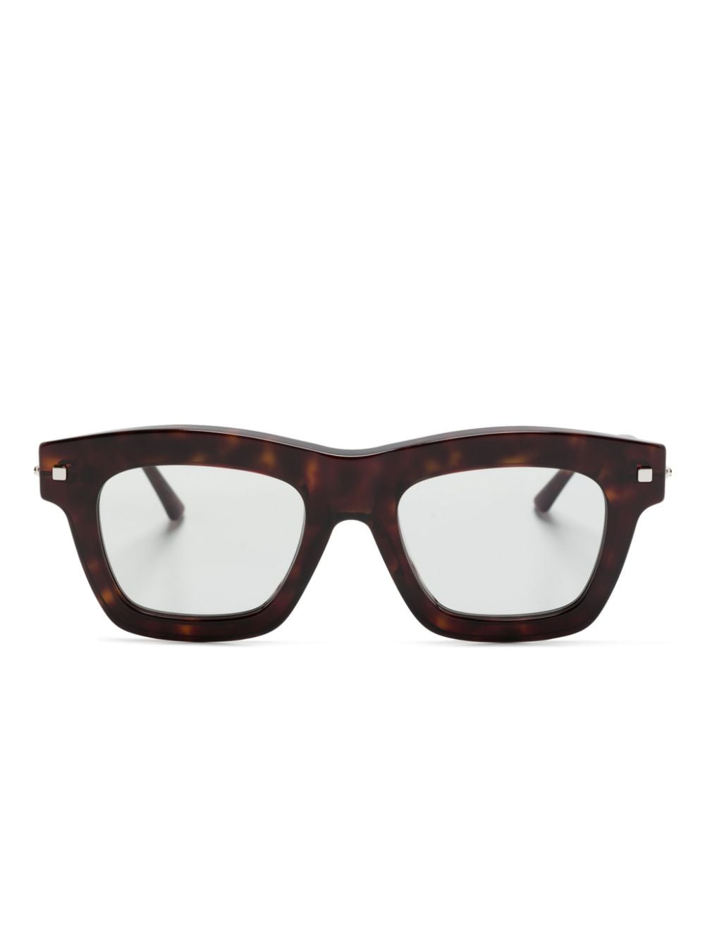 Kuboraum wayfarer-frame sunglasses - Brown von Kuboraum