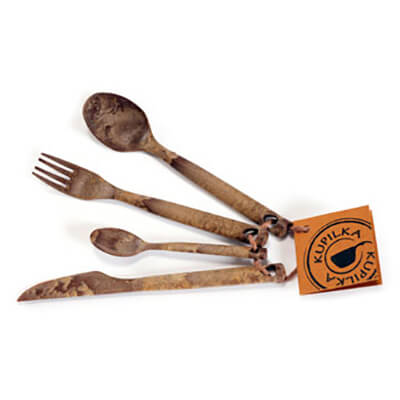 Kupilka - Besteckset 4 Teilig braun/weiß Kupilka - Besteckset 4 Teilig braun/weiß von Kupilka