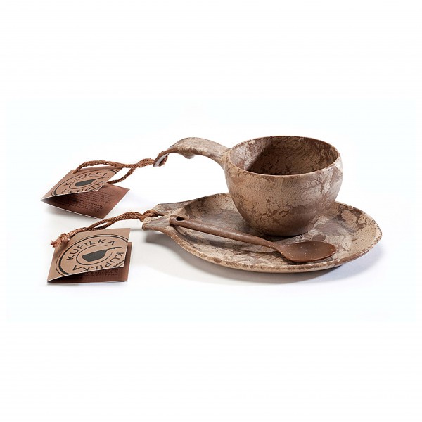 Kupilka - Geschenkset - Tasse, Untersetzer, Löffel braun Kupilka - Geschenkset - Tasse, Untersetzer, Löffel braun von Kupilka