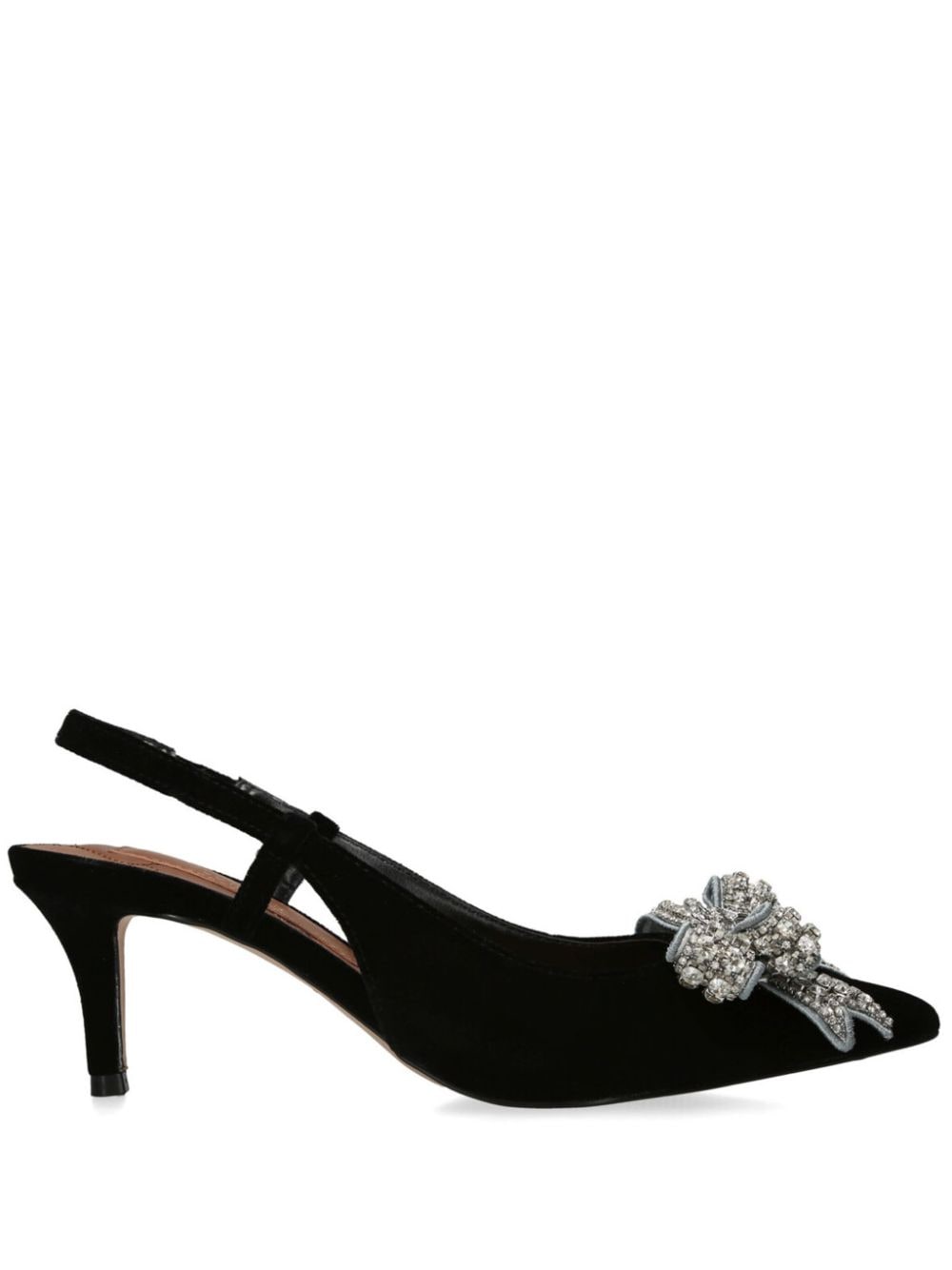 Kurt Geiger London Belgravia velvet slingback pumps - Black von Kurt Geiger London