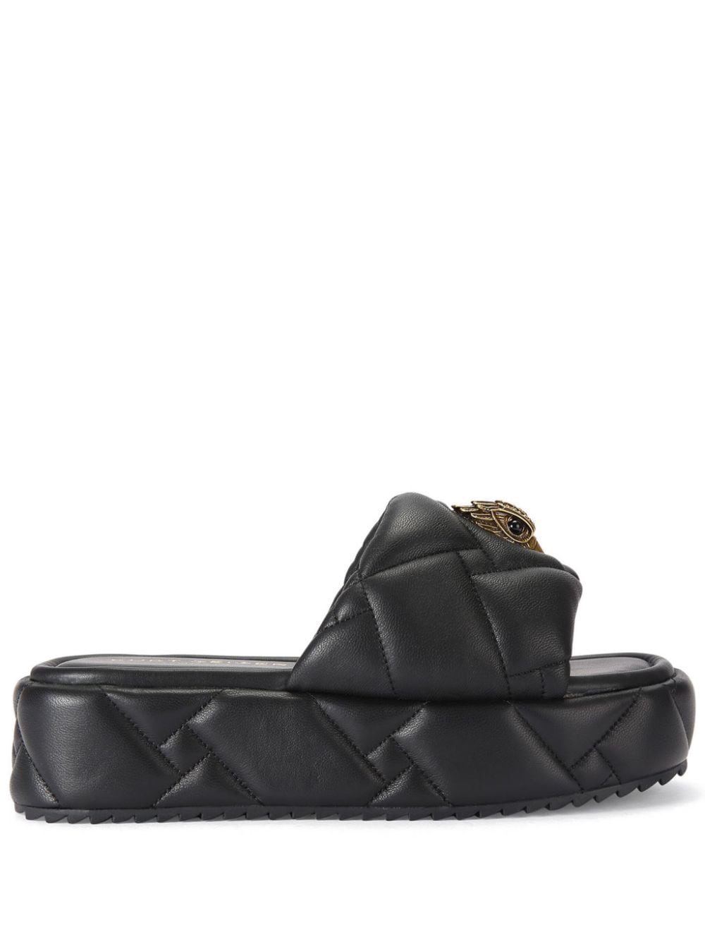 Kurt Geiger London Kensington Puff leather flatform sandals - Black von Kurt Geiger London