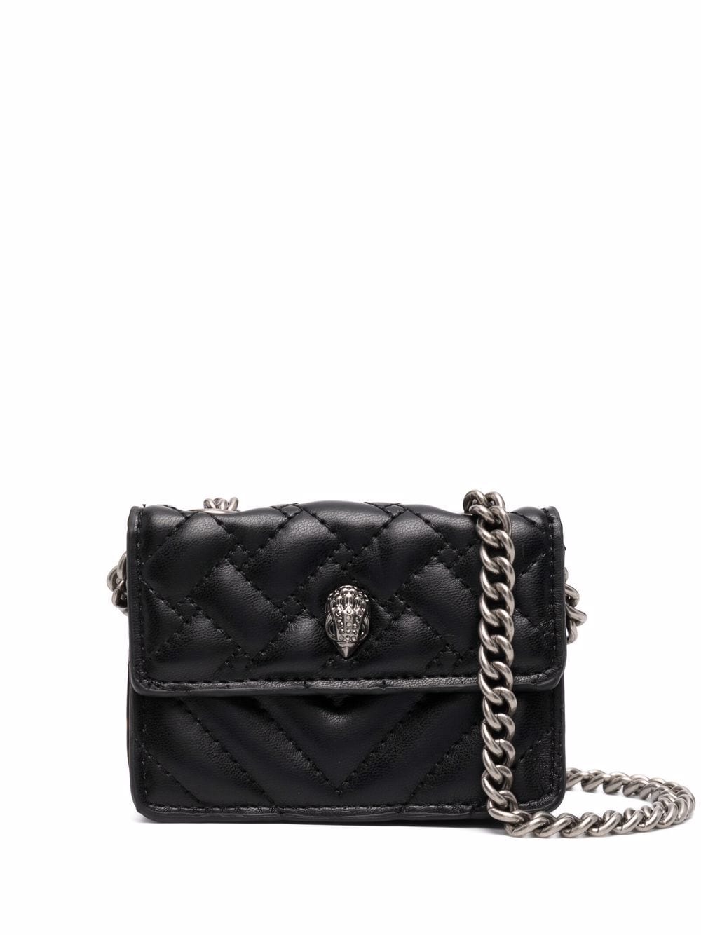 Kurt Geiger London Kensington quilted wallet-on-chain - Black von Kurt Geiger London