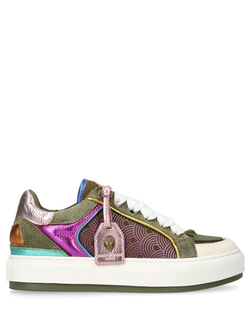 Kurt Geiger London Southbank Tag panelled leather sneakers - Green von Kurt Geiger London