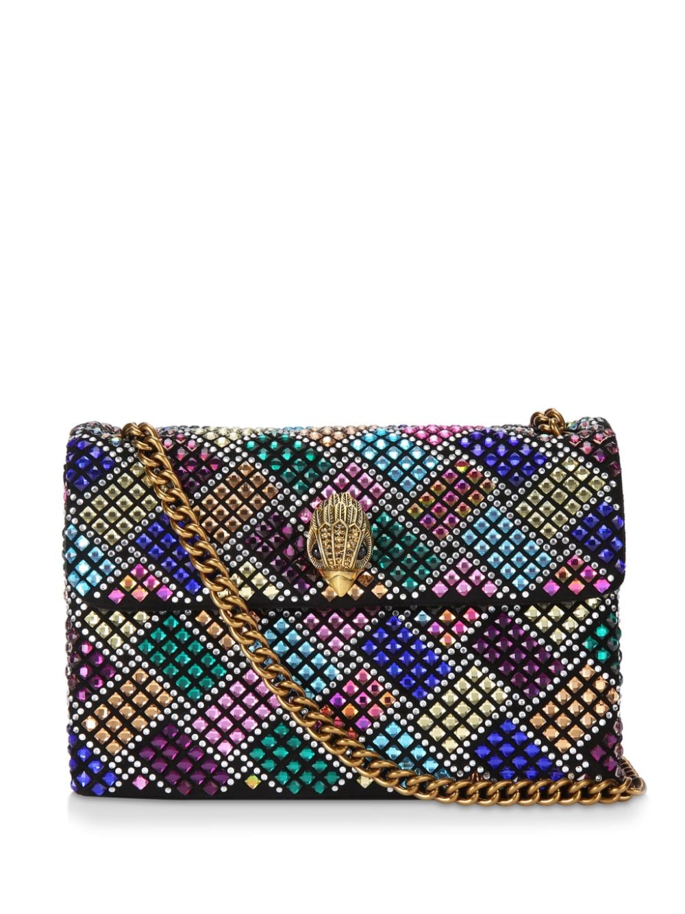 Kurt Geiger London medium Kensington sequined crossbody bag - Blue von Kurt Geiger London