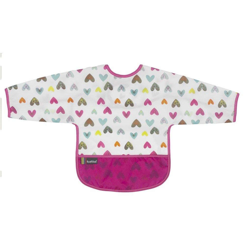 Lätzchen Mit Ärmeln Cleanbib Herzen Unisex Multicolor ONE SIZE von Kushies