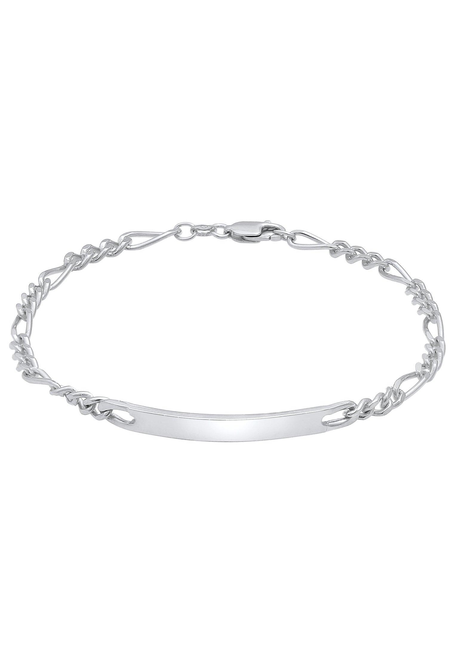 Armband Id Platte Figaro Klassisch Damen Silber 21cm von Kuzzoi