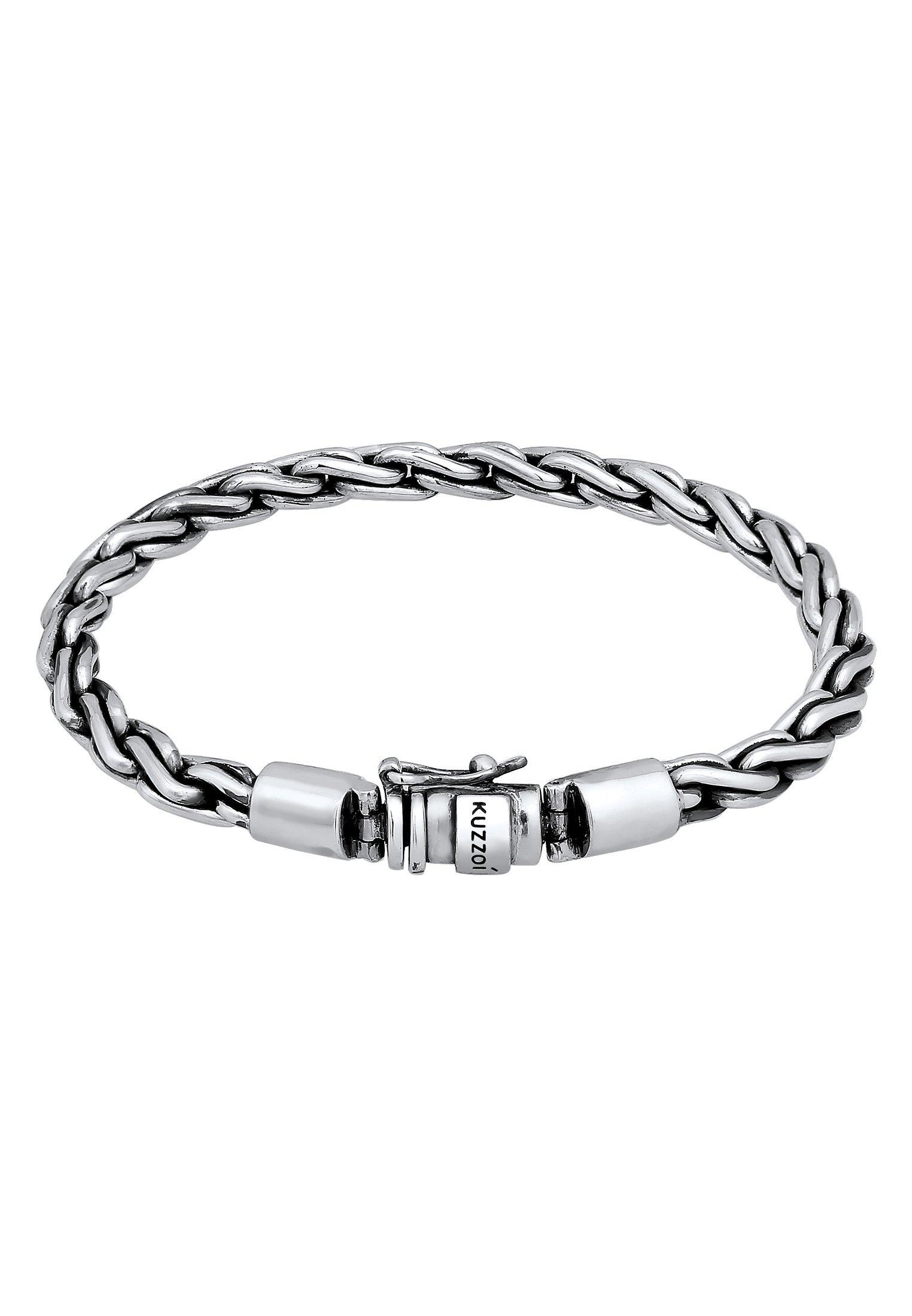 Armband Massiv Kastenverschluss Unisex Damen Silber 19cm von Kuzzoi