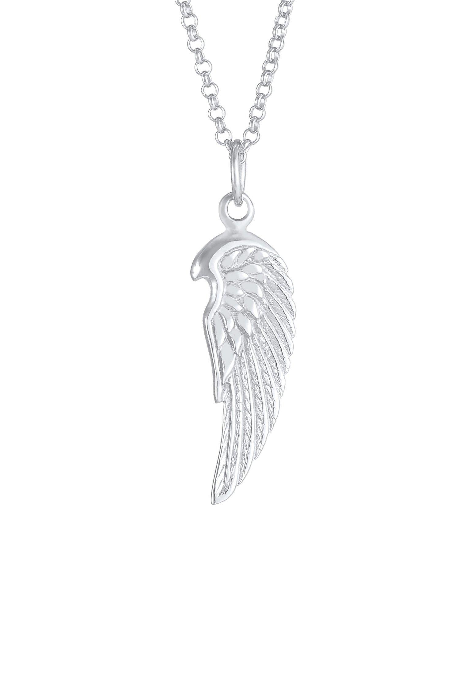 Halskette Flügel Anhänger Engel Damen Silber 55 CM von Kuzzoi