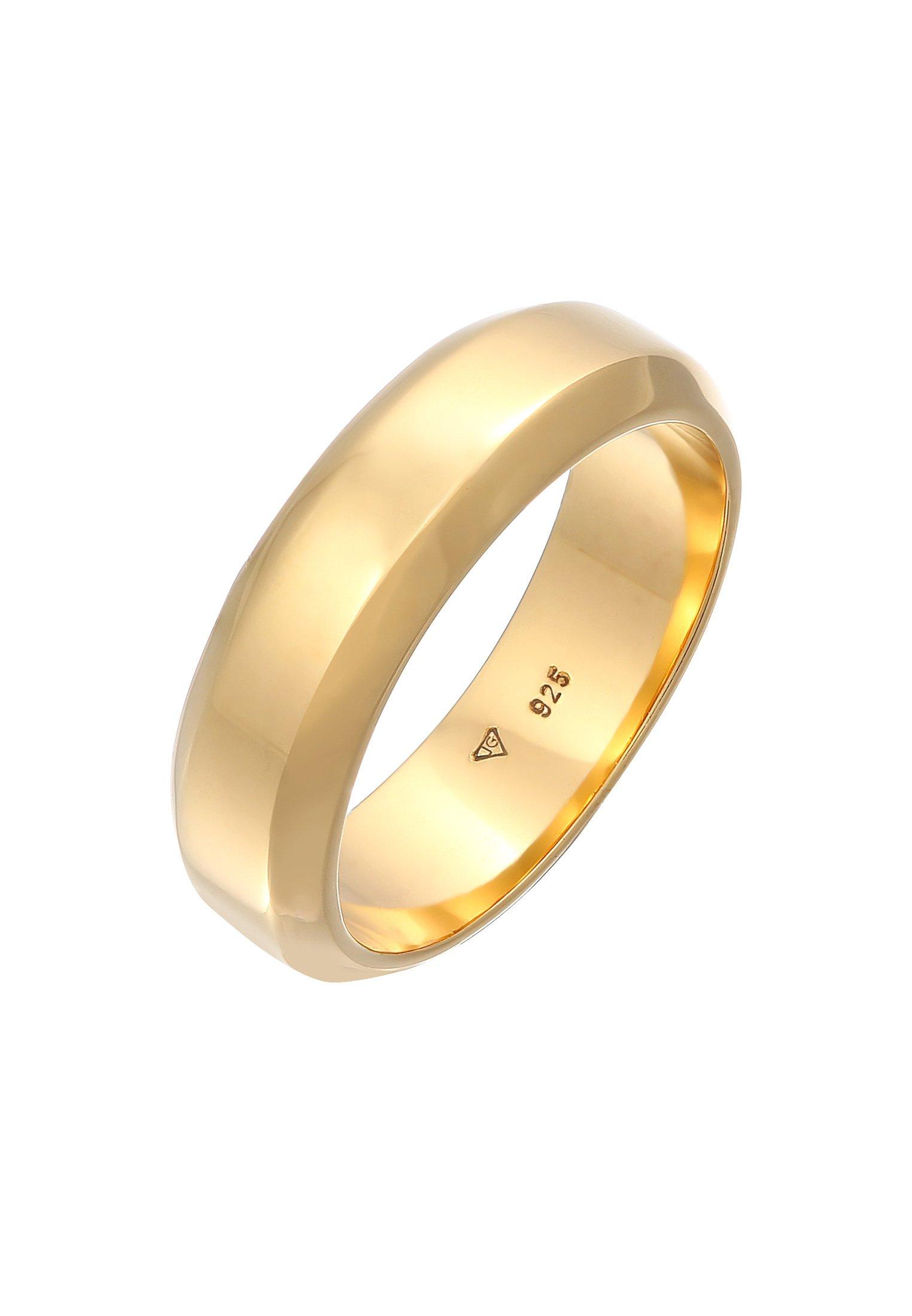 Ring Bandring Basic 925 Silber Damen Gold 54mm von Kuzzoi