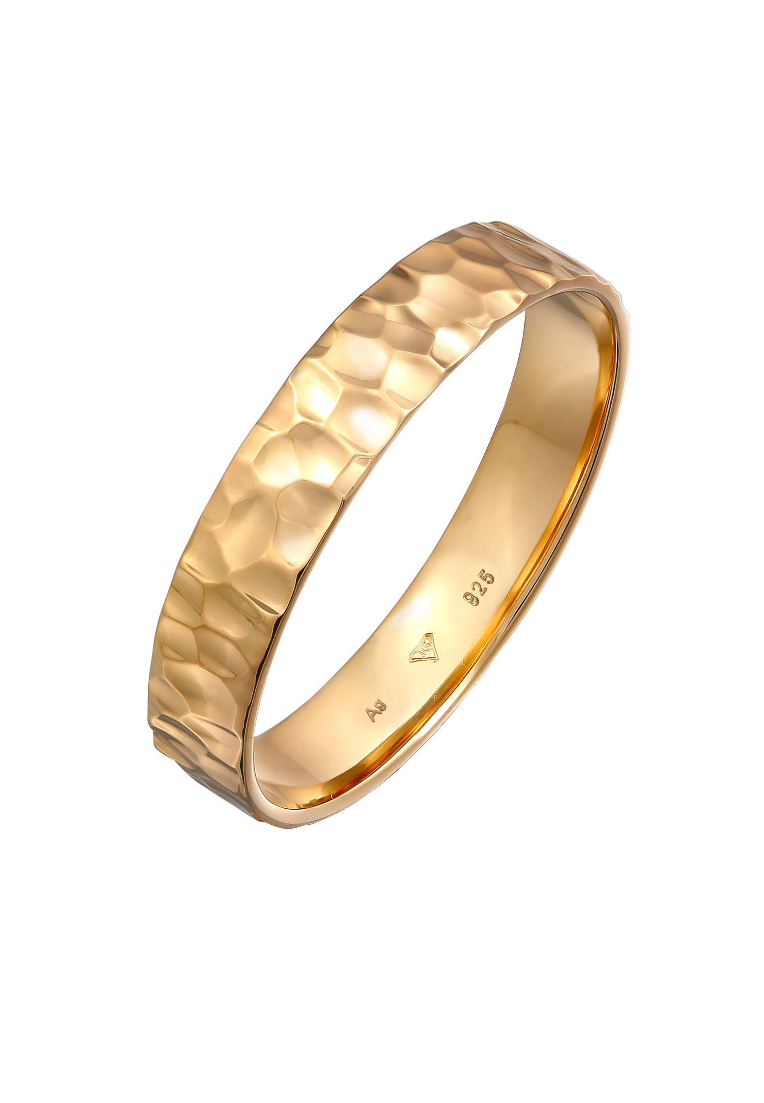 Ring Bandring Freundschaftsring 925 Silber Damen Gold 54mm von Kuzzoi