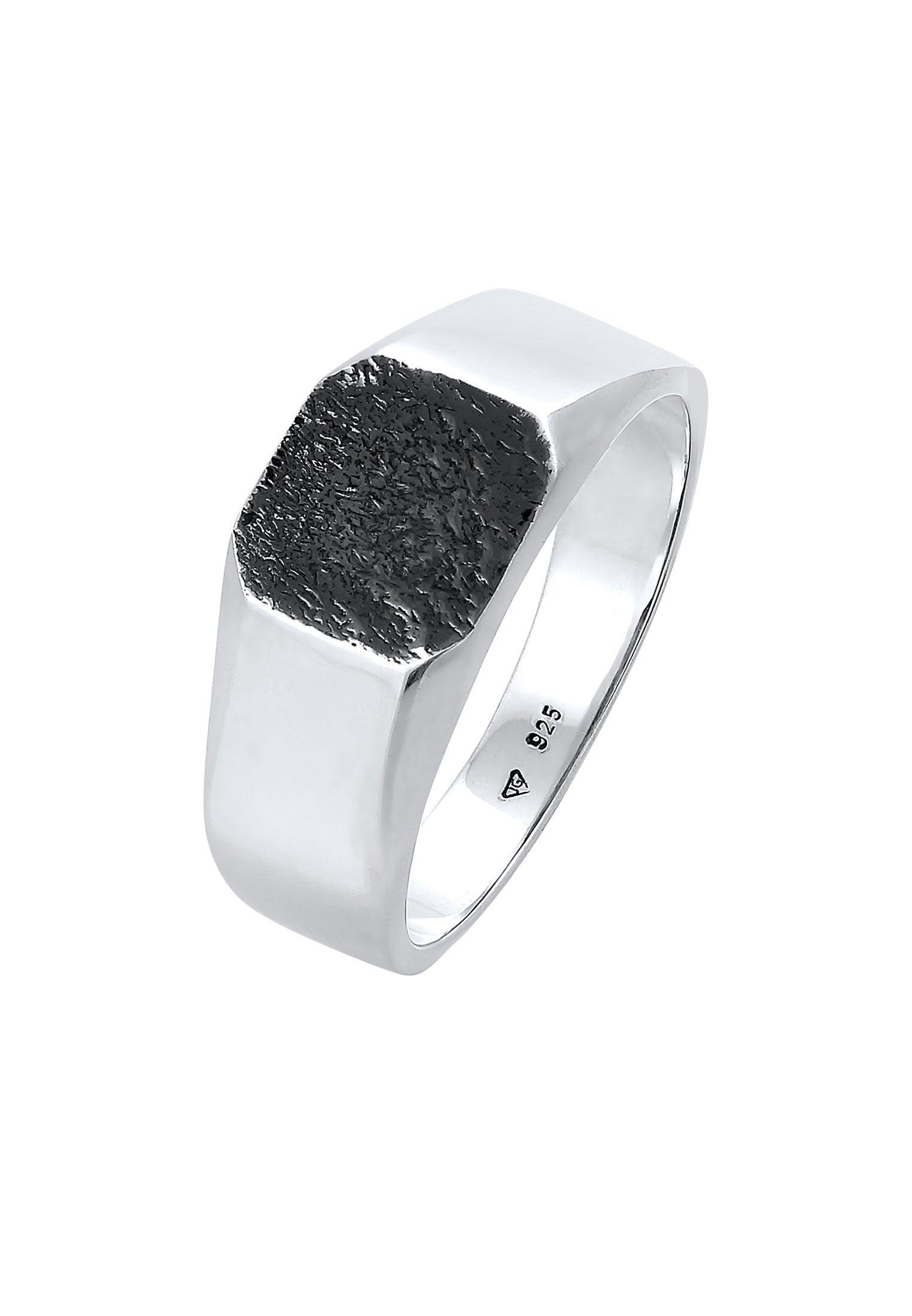 Ring Basic Siegelring Quadrat Matt 925 Silber Damen Silber 60mm von Kuzzoi