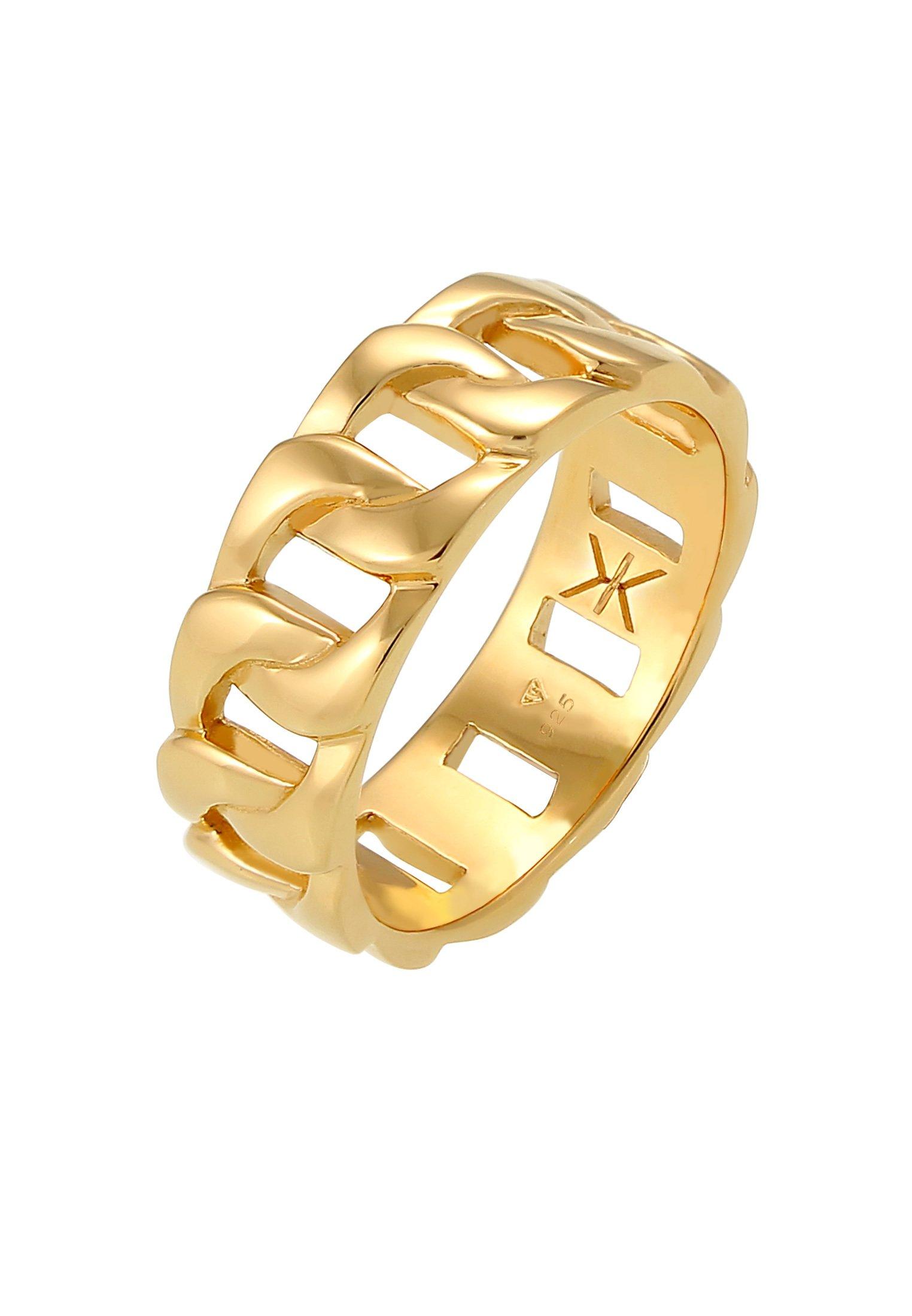 Ring Chunky Chain Look Glieder Damen Gold 60mm von Kuzzoi