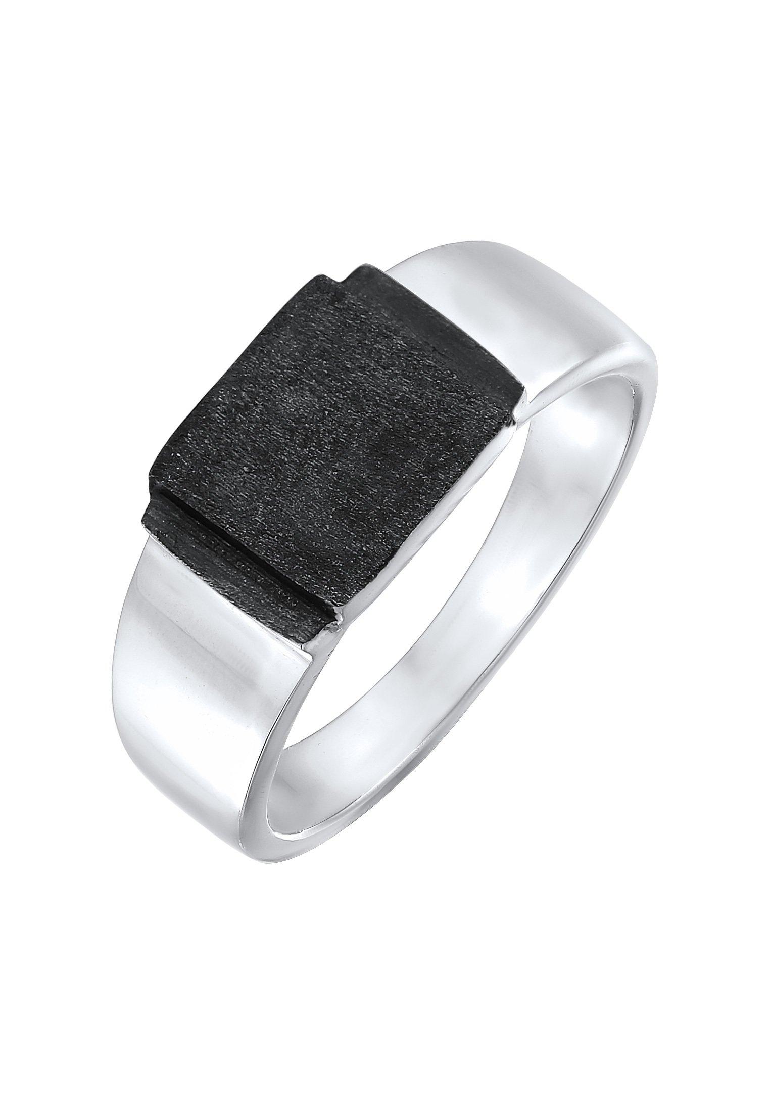 Ring Siegelring Matt 925 Silber Damen Schwarz 62mm von Kuzzoi