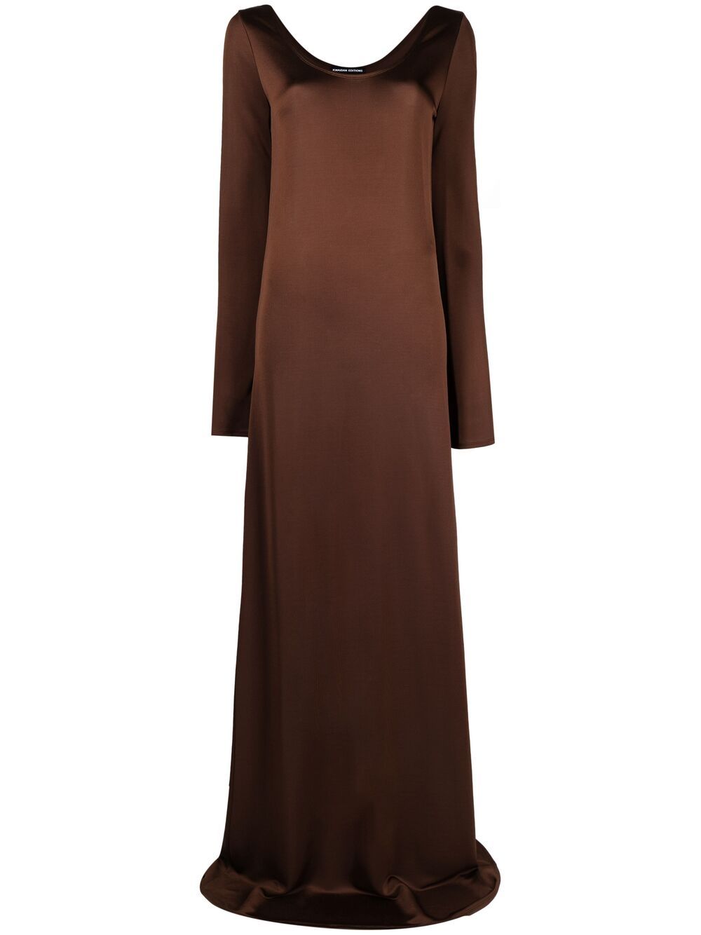 Kwaidan Editions long-sleeve flared maxi dress - Brown von Kwaidan Editions