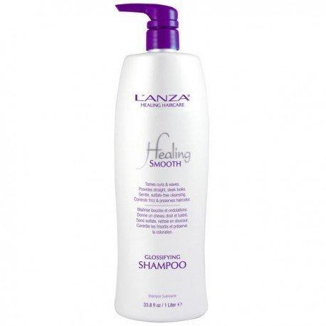 L'anza Smooth Glossifying Shampoo, 1000ml Damen Weiss ONE SIZE von L'ANZA