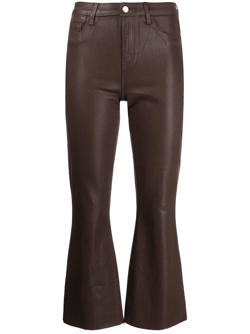 L'Agence Kendra coated cropped jeans - Brown von L'Agence