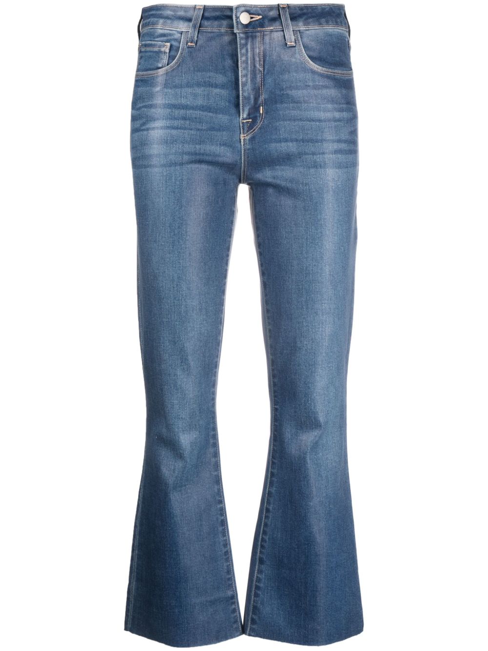 L'Agence Kendra flared cropped jeans - Blue von L'Agence