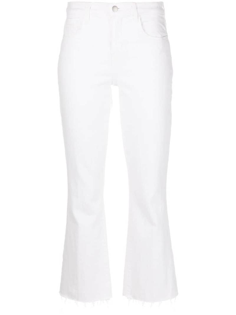 L'Agence high-waisted cropped jeans - White von L'Agence