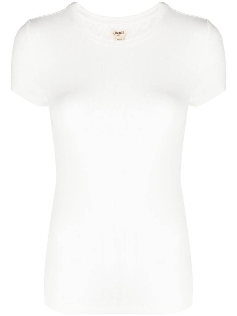 L'Agence round-neck short-sleeved top - White von L'Agence