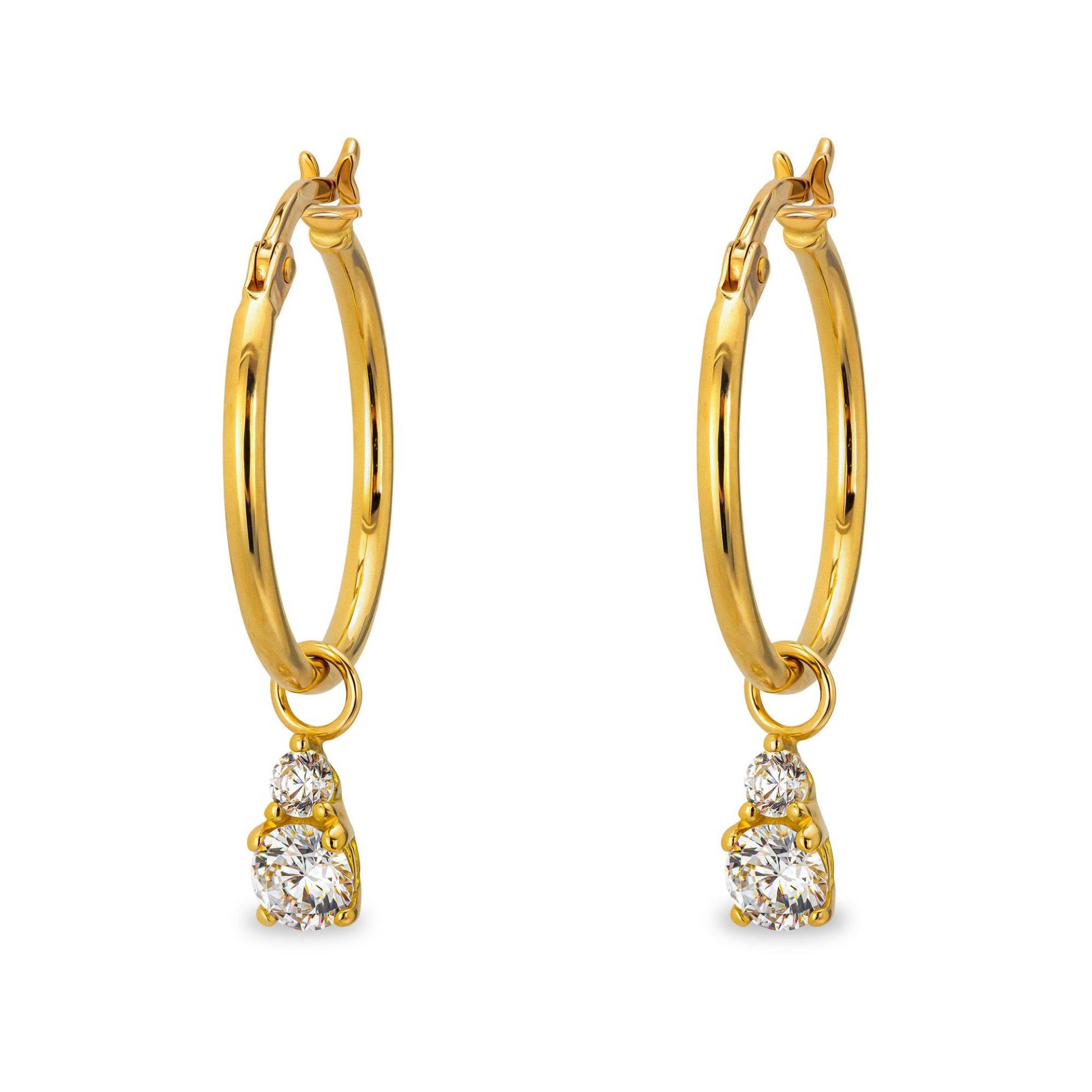 Ohrringe Damen Gelbgold ONE SIZE von L' Atelier Gold 18 Karat by Manor