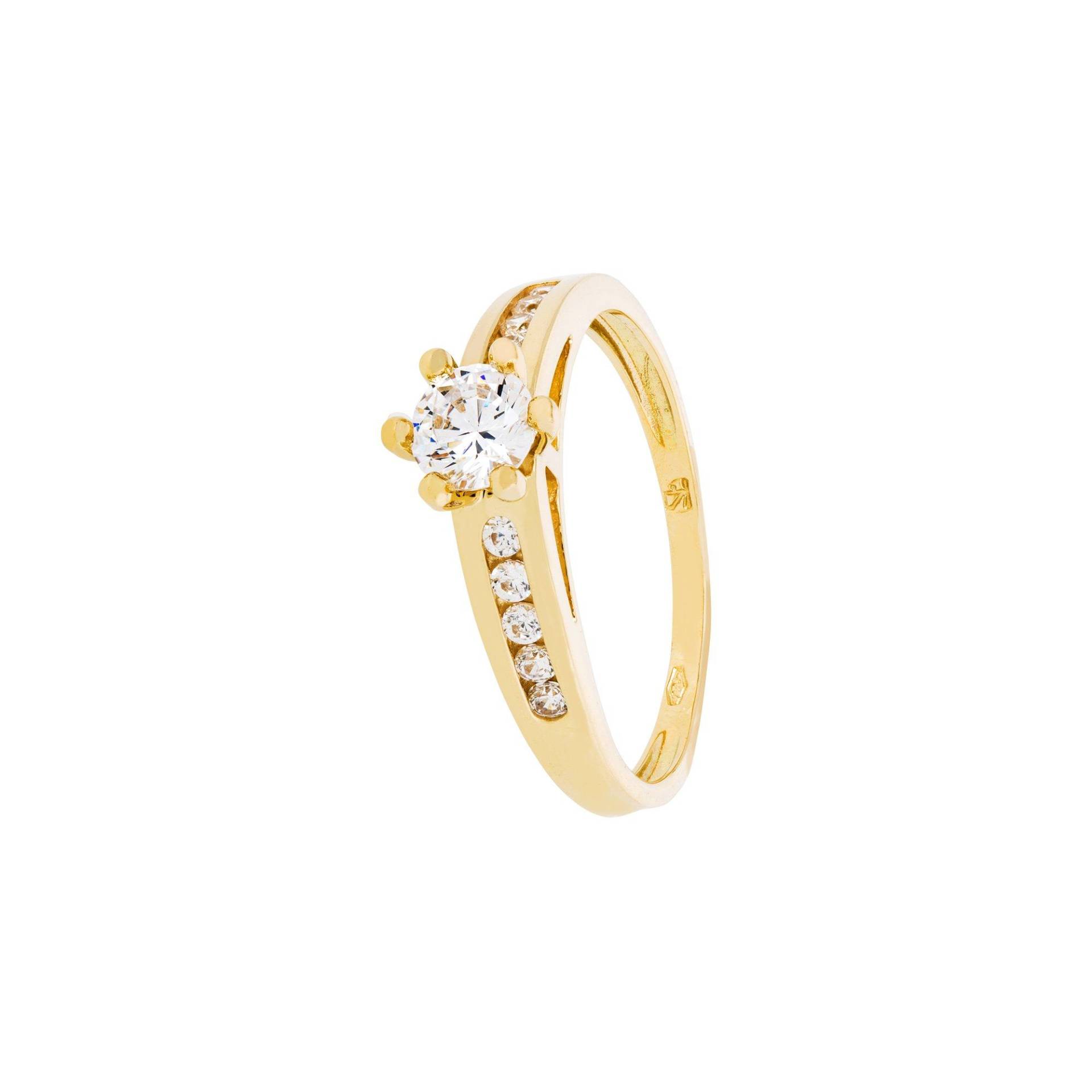 Ring Mit Zirkonia Damen Gelbgold 56 von L' Atelier Gold 18 Karat by Manor