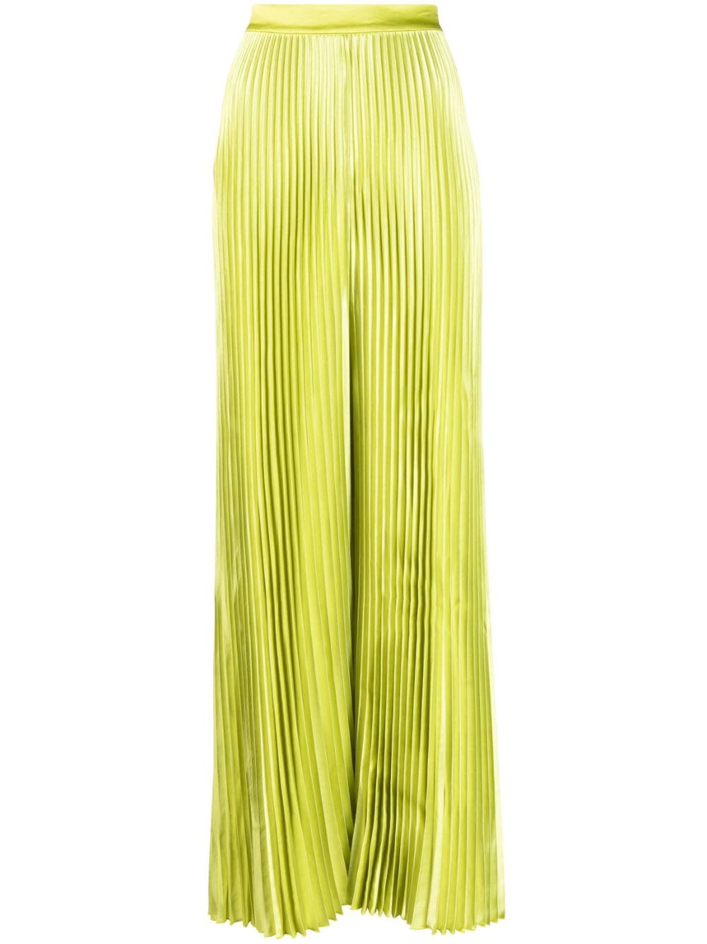 L'IDÉE Bisous pleated satin trousers - Green von L'IDÉE