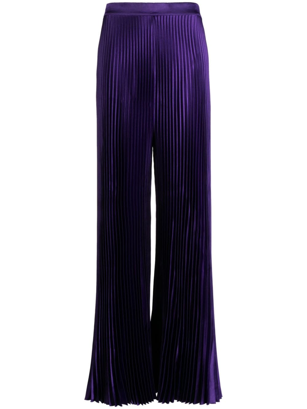 L'IDÉE Bisous pleated satin trousers - Purple von L'IDÉE