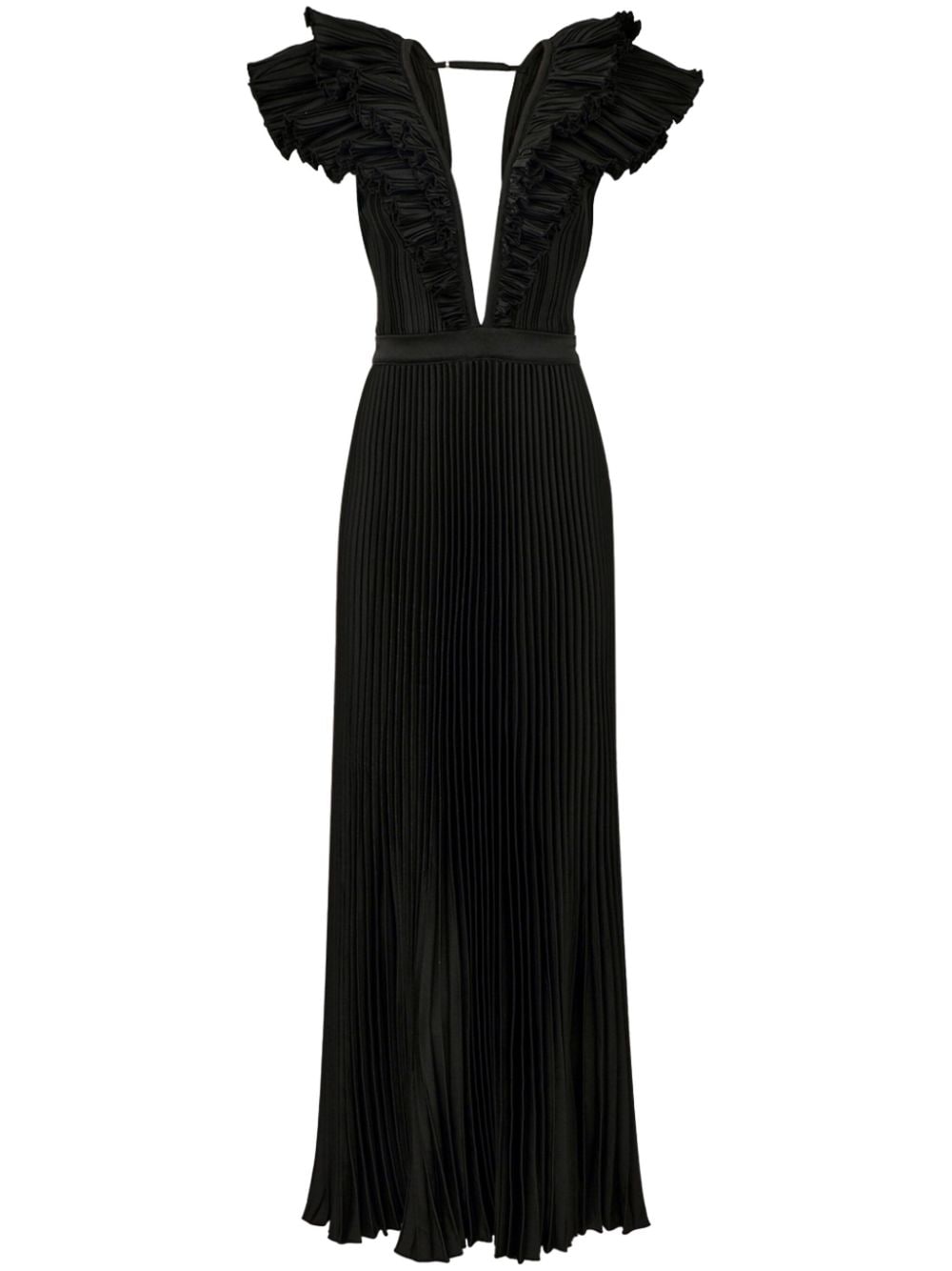 L'IDÉE Tuileries pleated gown - Black von L'IDÉE