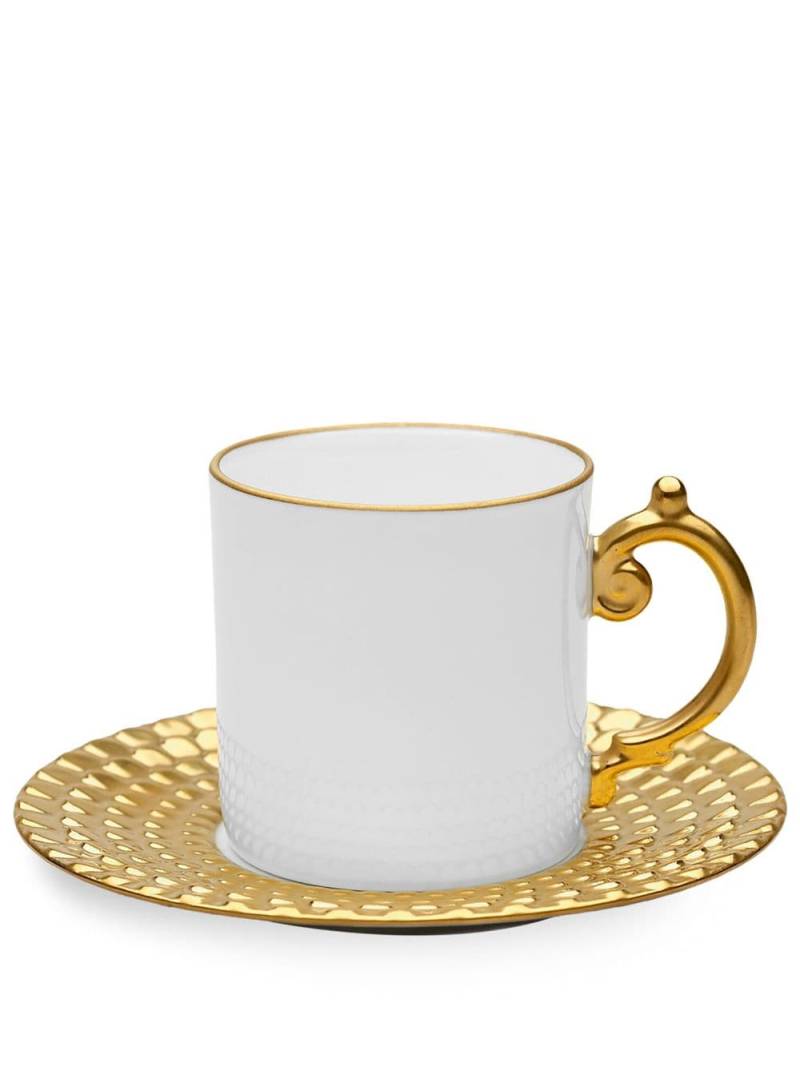 L'Objet Aegean espresso cup and saucer - Gold von L'Objet