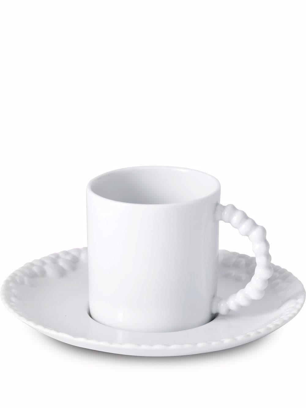 L'Objet Haas Mojave espresso cup and saucer - White von L'Objet