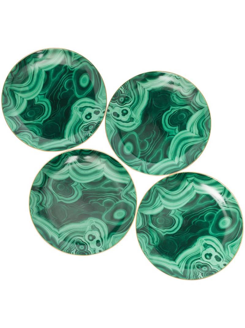 L'Objet set of four dessert plates - Green von L'Objet