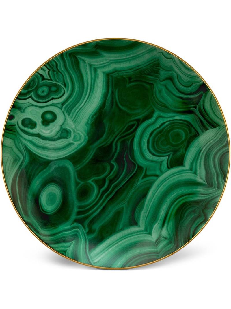 L'Objet Malachite charger plate (31cm) - Green von L'Objet